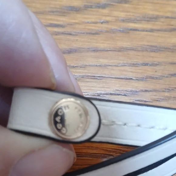 Coach Ivory Leather Keychain/Bag Charm Set 1.5 - Picture 4 of 5